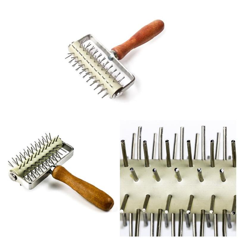 Rueda de rodillo con pinchos para masa, herramienta perforadora de Pasta para pan, pastel de Pizza, utensilios de cocina, utensilios de cocina, comedor, hogar y jardín,