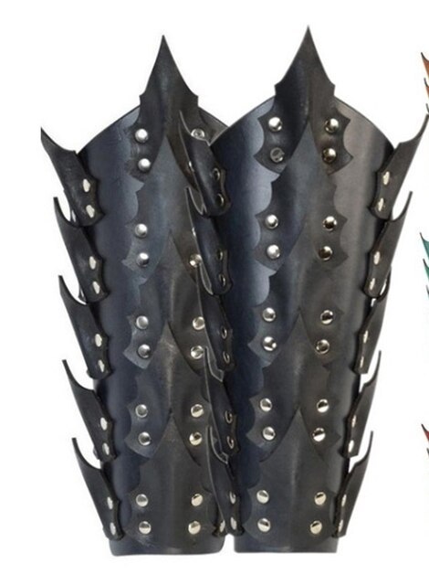 Medieval Larp Arm Guard Armor Cuff Scale PU Steampunk Gladiator Bracelet Wristband Armor Viking Warrior Knight King Gauntlet: D