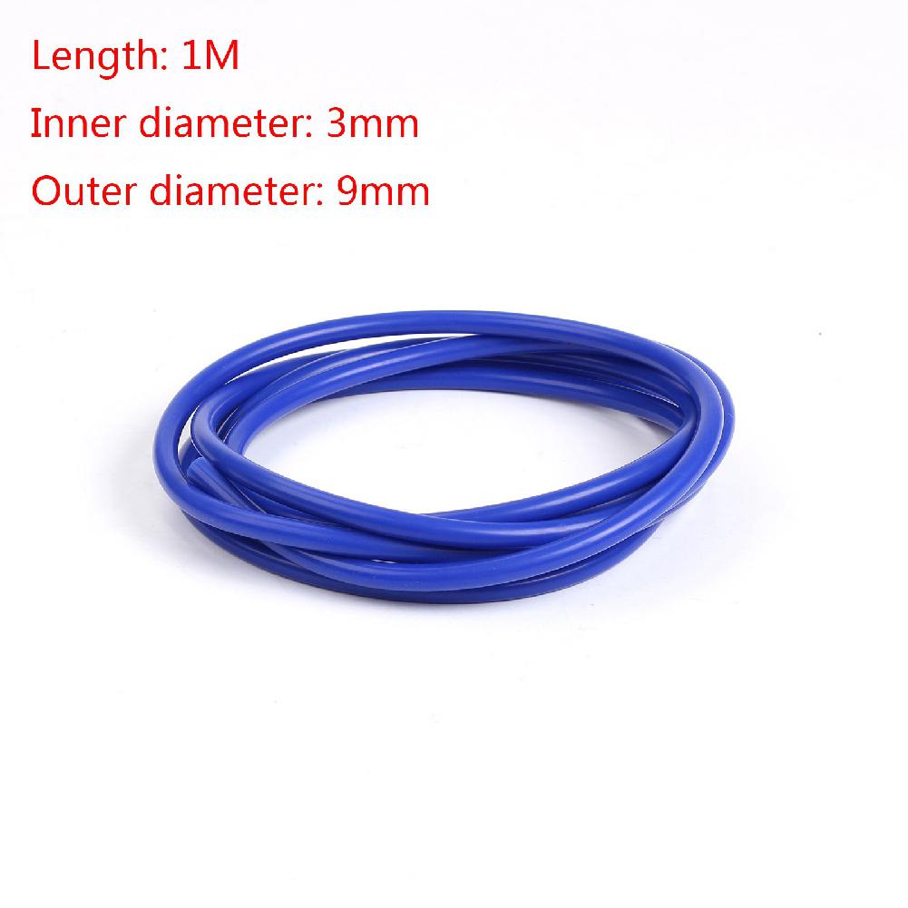 Yfashion universal 1m 3mm/4mm/6mm/8mm/10mm/14mm blå silikone vakuumrør silikone slange bil tilbehør: 3 x 9mm