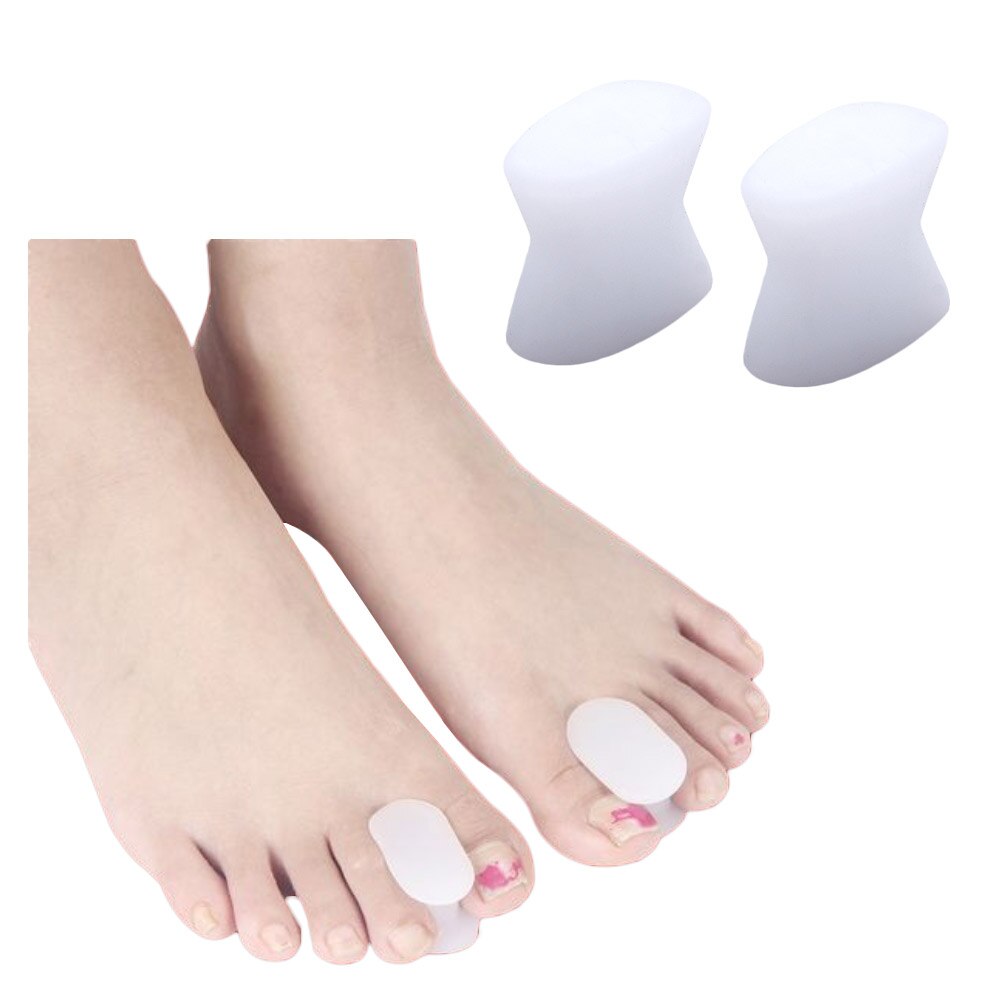 2Pcs Silikon Zehennagel Separatoren Teiler Teller Daumen Valgus Pediküre Corrector Fußpflege Bunion Knochen Daumen Valgus Schutz