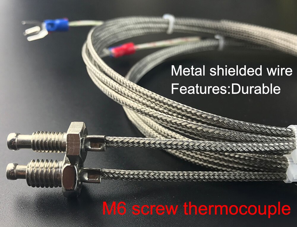 K type E type M6 screw type thermocouple M8 thread thermal resistance temperature sensor temperature line probe temperature line