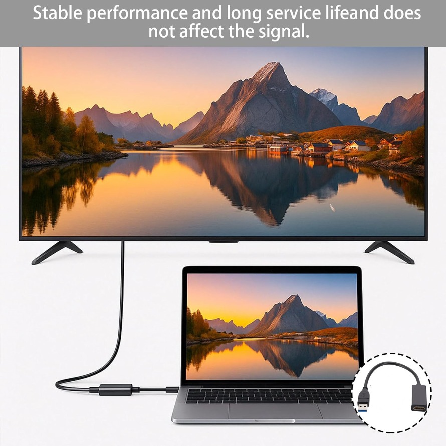 Usb till hdmi-kompatibel omvandlarkabel 1080p usb 3.0 to hdmi-kompatibel adapter extern usb-adapterkabel för stationär bärbar dator