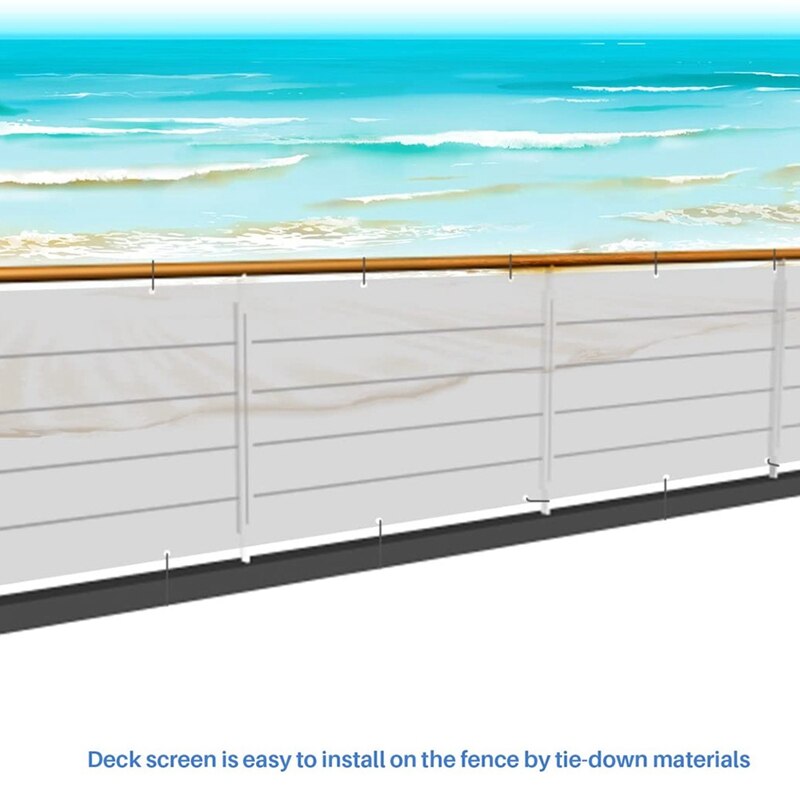 Balcony Privacy Sn Windbreak Garden Sn for UV, Sun & Wind Protection PE Outdoor Sn White/Green 90X500cm