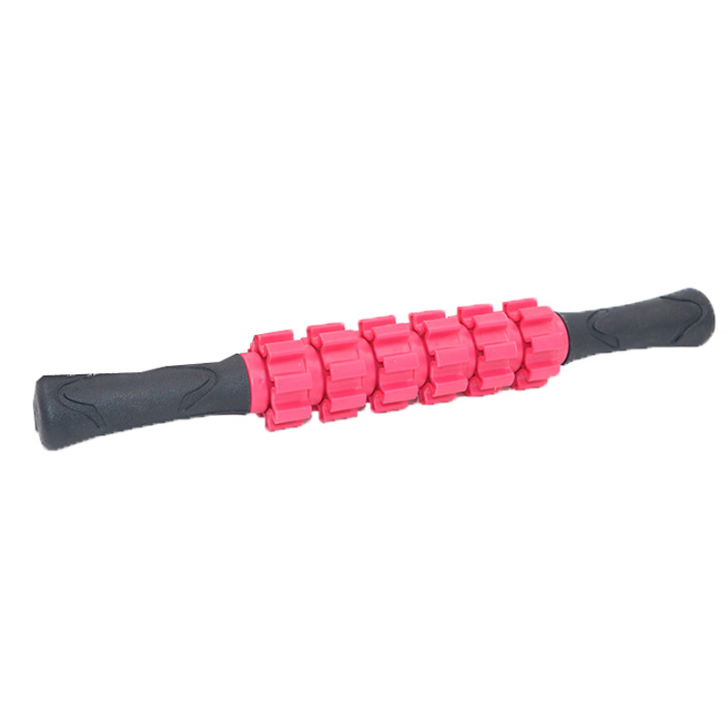 Ponit Massage Roller Stick Leg Back Relax Foam Roller Muscle Therapy Relieve Physio Yoga Block: Red