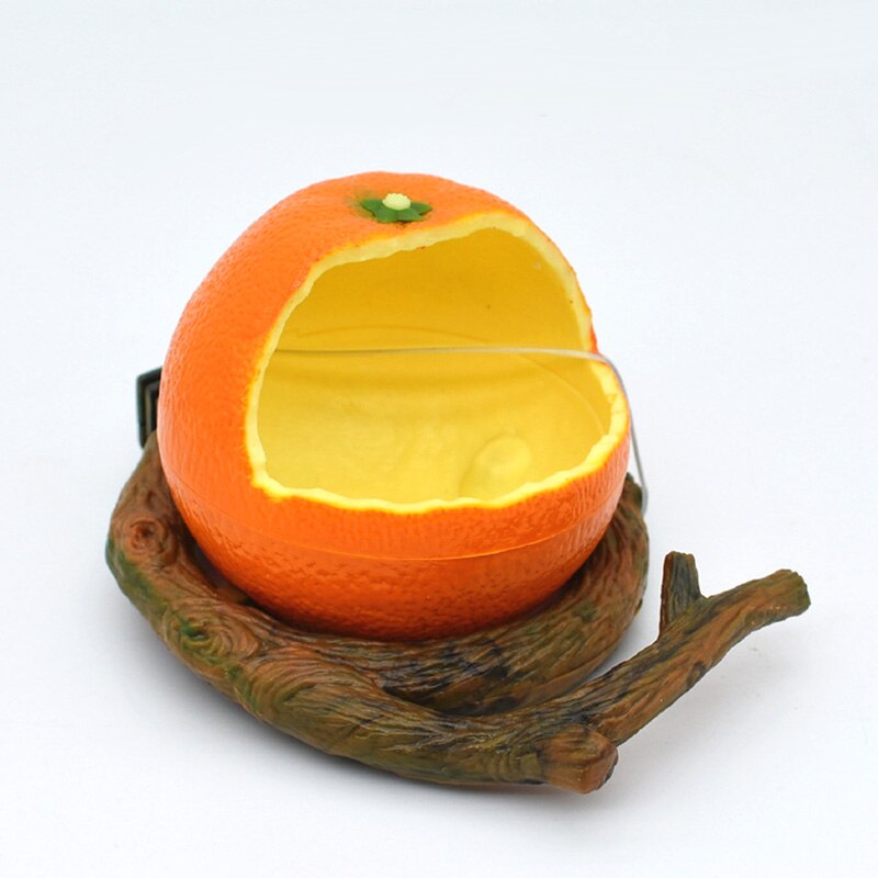 Fruit Vegetable Shape Birds Feeder Bowl Parrot Water Food Feeding Bowl Container Animal Drinking Feed Cup for Birds Cage Accesso: Orange