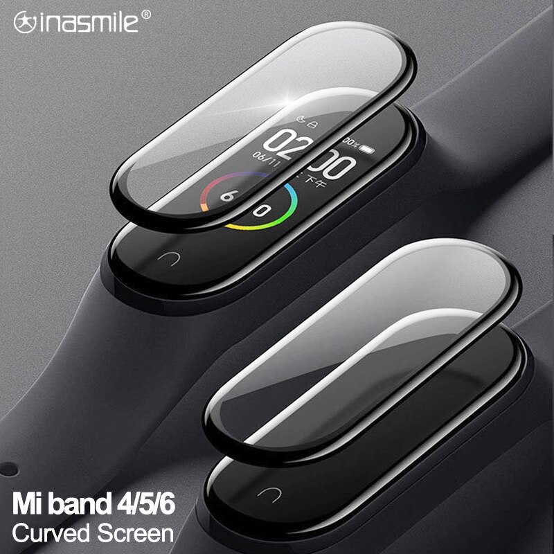 3D Screen Protector for Xiaomi MI band 4 5 6 Soft film strap Mi band Smart Watch Miband Full Screen Protective Film for mi band4