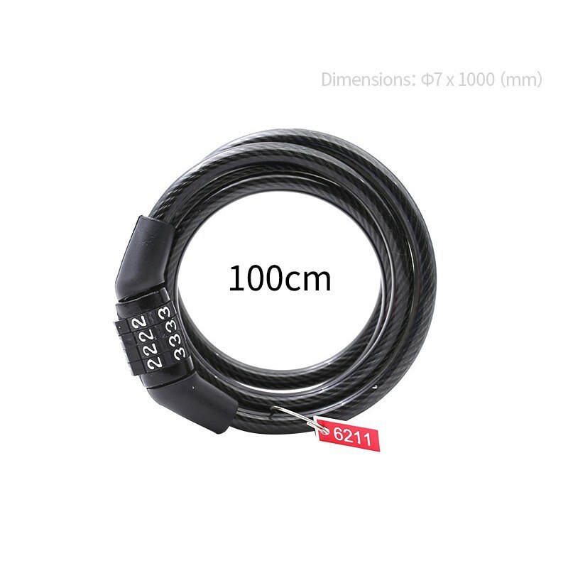 Code Password Safety Bike Combination Lock Security Coded Steel Wiring Bicycle Bike Cable Lock: B2