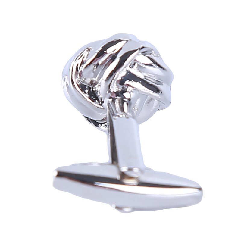 Gemelos de nudo de para gemelos de camisa de hombre, chapado en plata, para negocios y bodas, ropa de novio francés, gemelos de