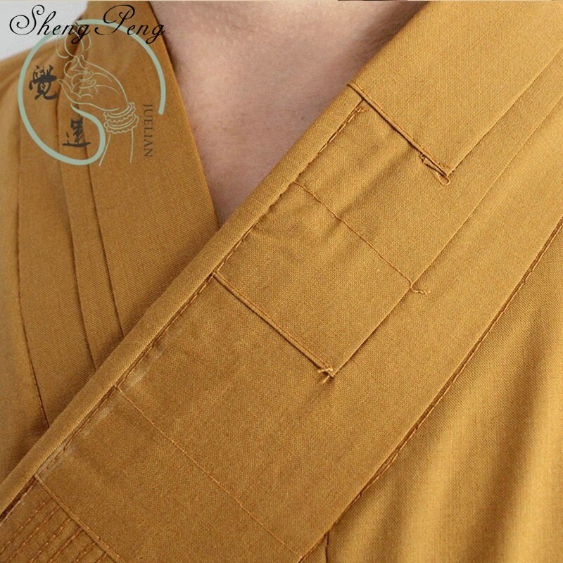Batas de monje budista para hombres, ropa tradicional de monje chino shaolin, uniforme, Q272