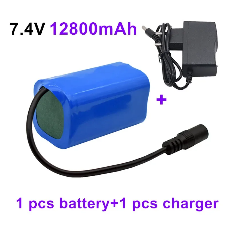 Batería Lipo para buscador de peces de Control remoto, piezas de repuesto para barco de cebo de pesca, Juguetes RC, accesorios 2S V 7,4 mah, T188 T888 12800-5: Negro