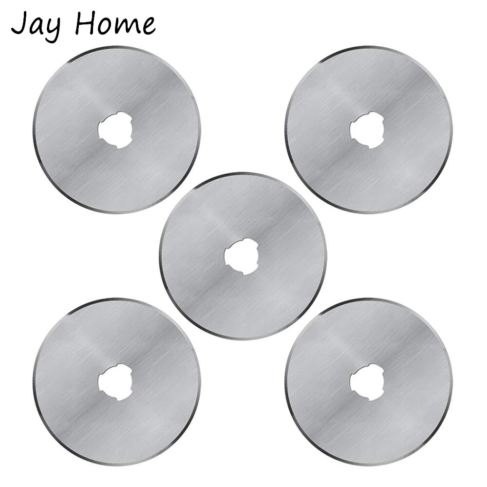 10Pcs 45mm Rotary Cutter Blade Quilting Fabric Paper Leather Rotary Cutters Replacement Blades with Storage Case Sewing Tools: 5Pcs