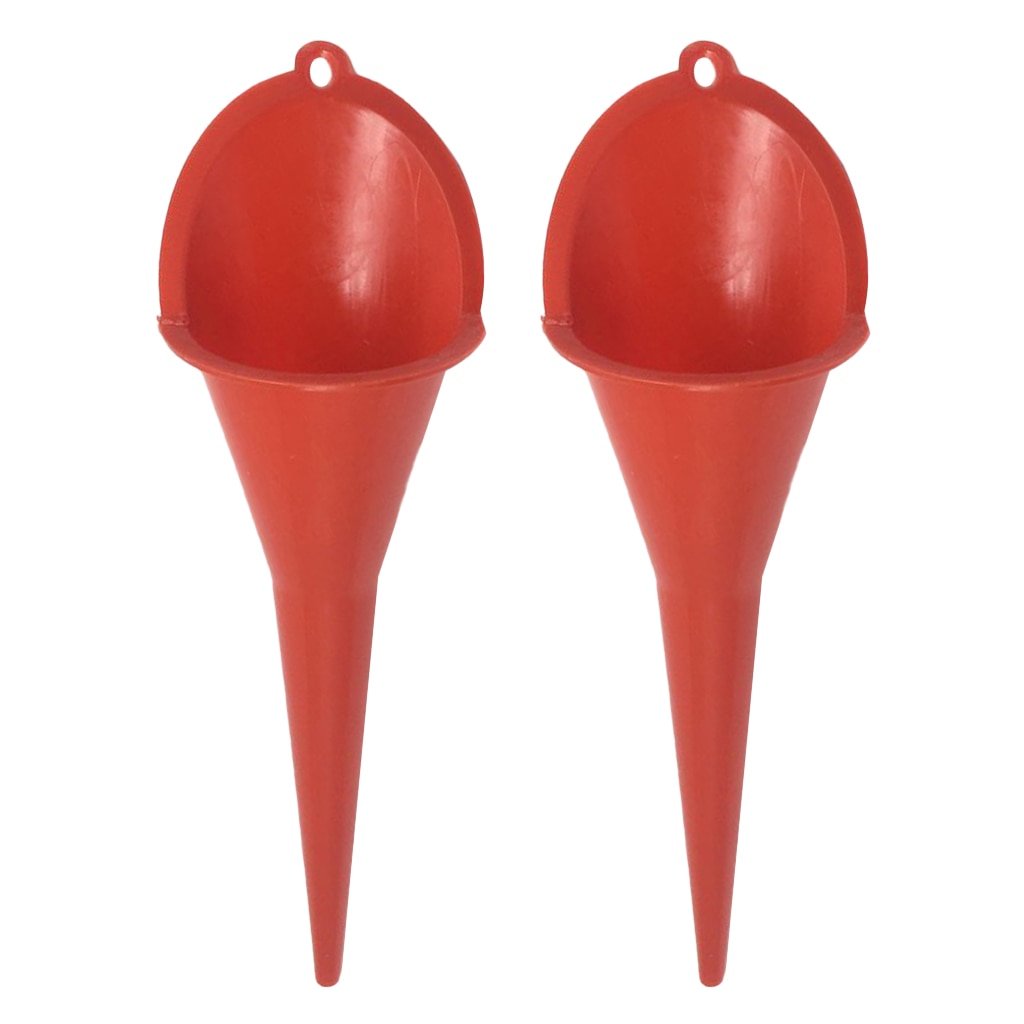 2x Long Neck Oil Filler Multi-use Fuel Filling Funnel For Oil Gas Lubricants