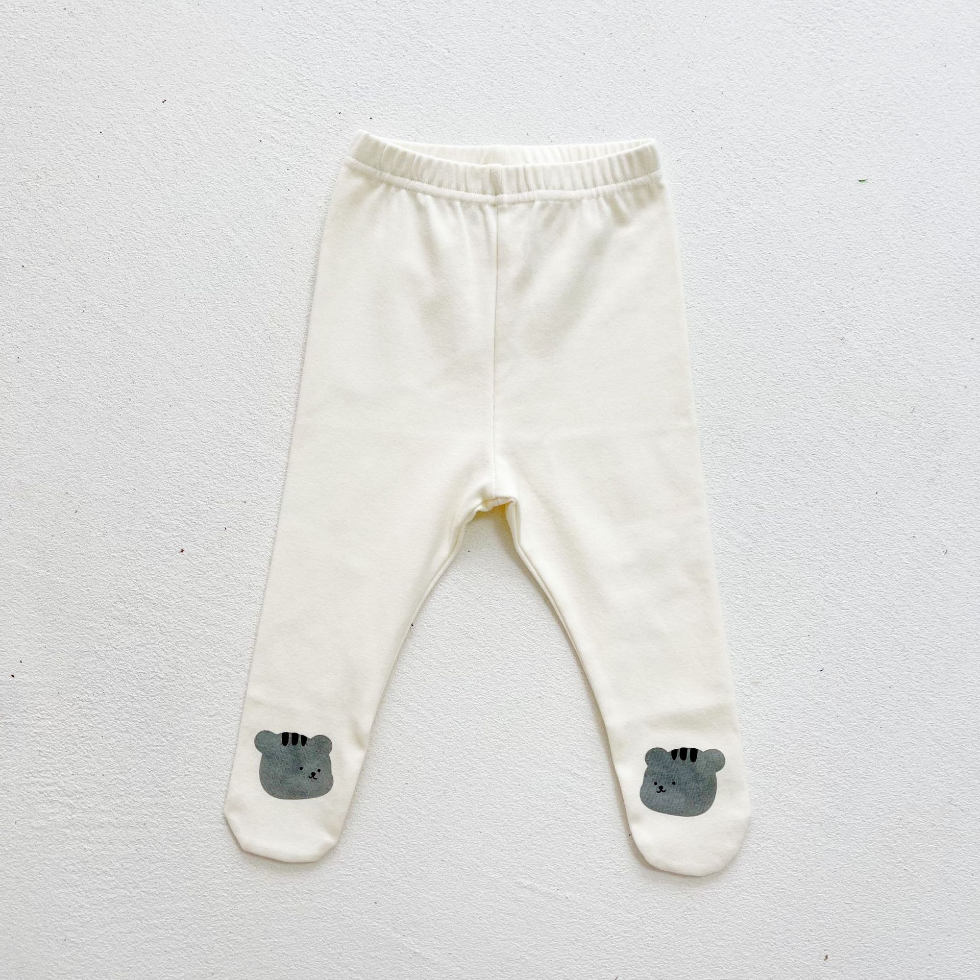 2022 herbst-babybodys für mädchen mit niedlichem bärenmuster, langarm-jumpsuits für jungen, baumwollkleidung für kleinkinder und freundlicher: Weiße Schlauch / 12m