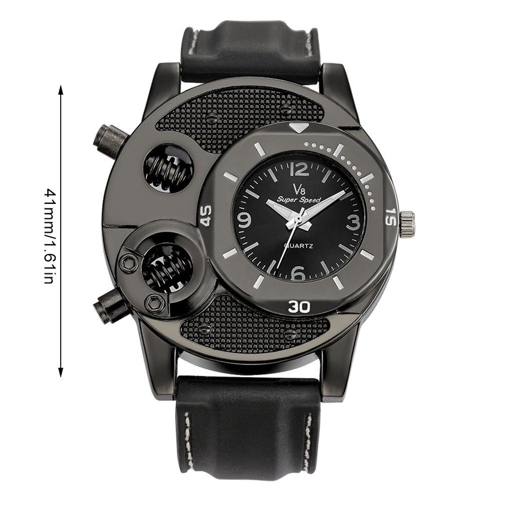 Horloges topmerk luxe  v8 heren polshorloges voor heren sport quartz horloge relojes para hombre zwart