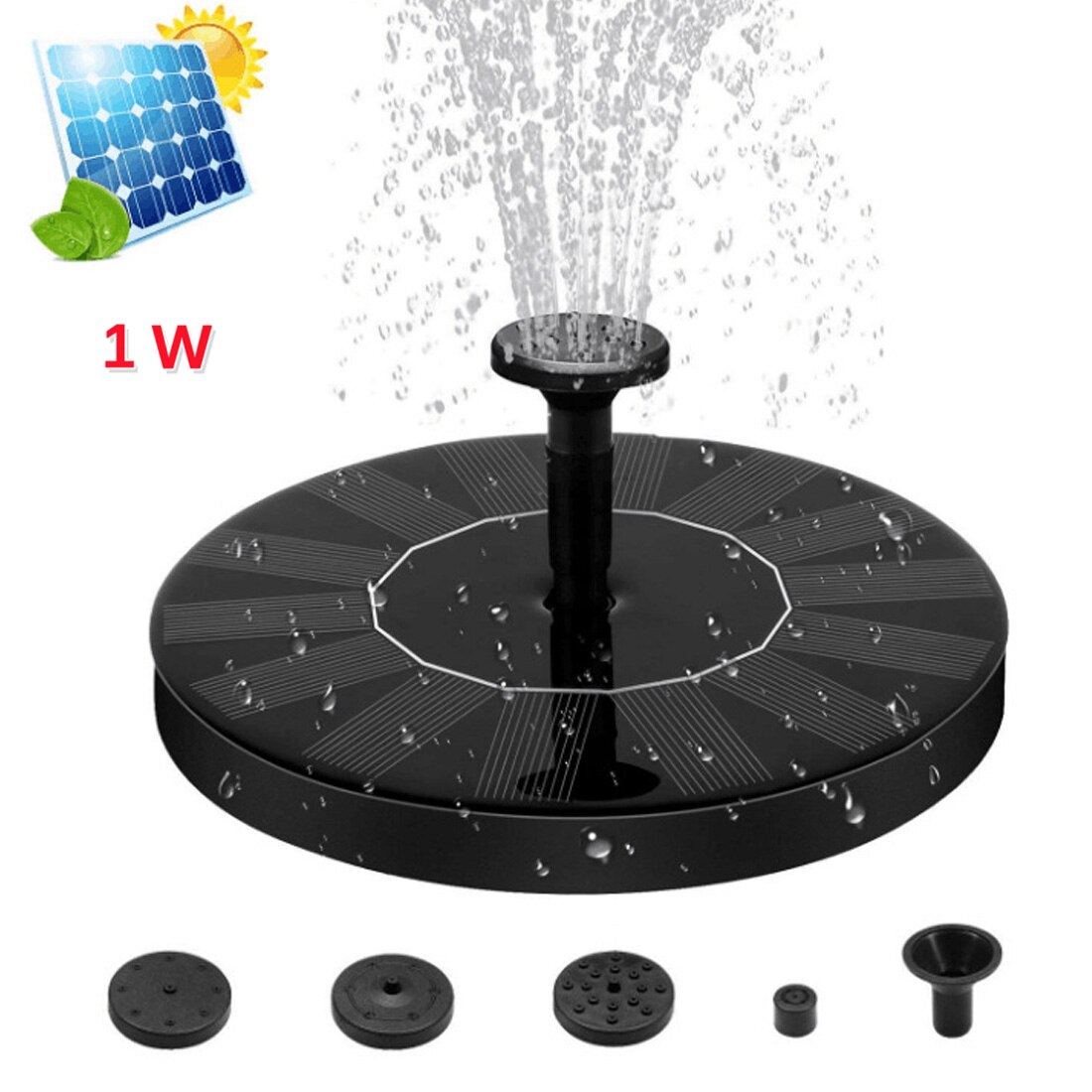 Solar Panel Floating Fountain Garden Decoration Mini Solar Powered Fountain Garden Pool Pond Water Fountain Pump: 13CM