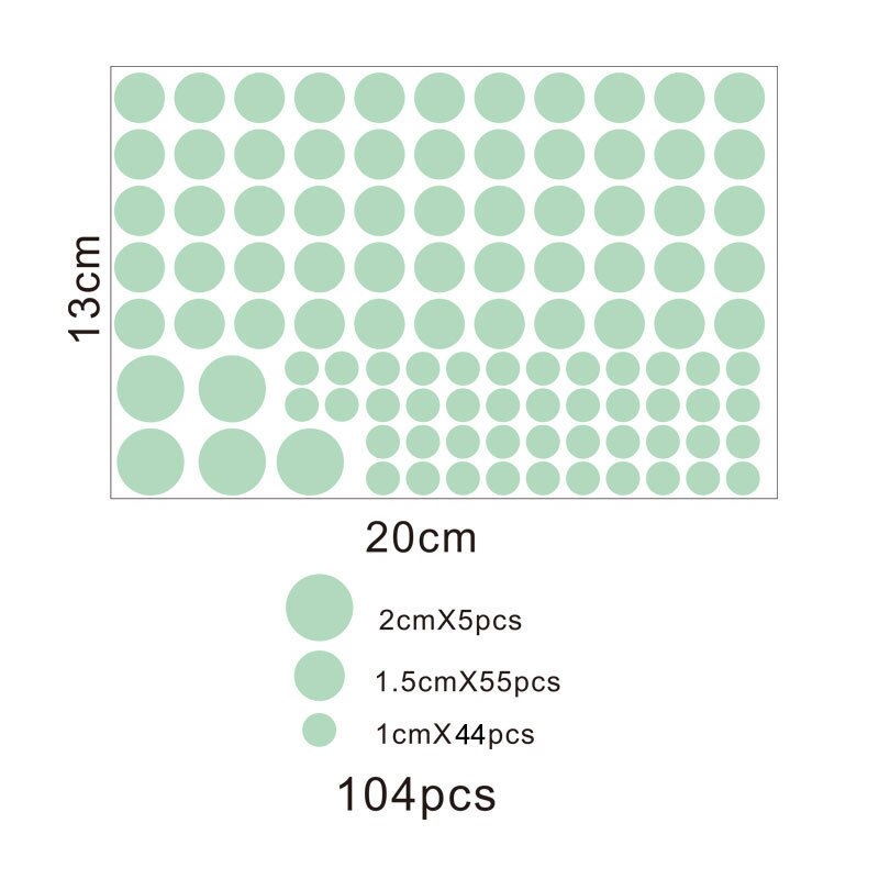 Stars Glow in the Dark Stickers Luminous 3D Wall Stickers Fluorescent Dot Round Green Diy Decoration Luminous toy