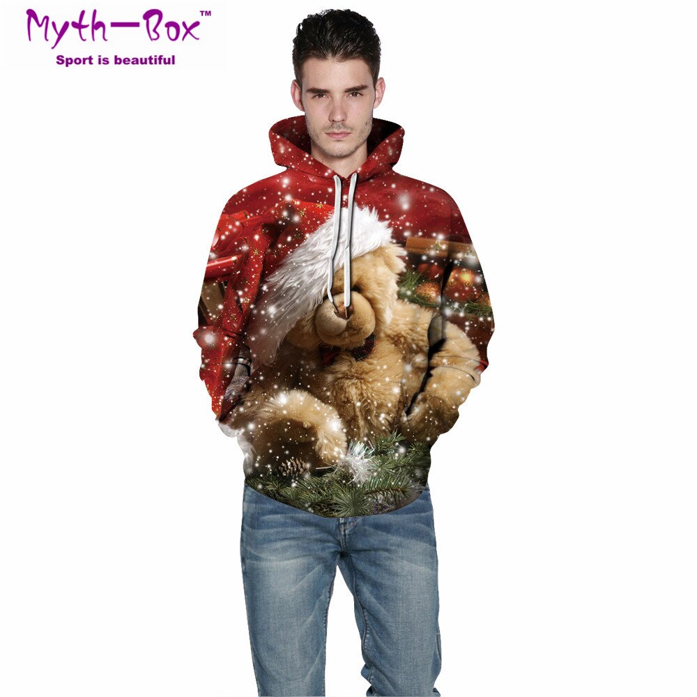 Vrouwen/Mannen Hoodie Sweatshirts Kerst Hoodies Vrouwen 3D Gedrukt Sportwear Hip Hop Hooded Trui Lange Mouwen Streetwear Trui