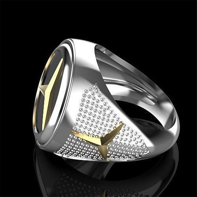 Men's Ring Hip Hop Teens Boy Student Male Finger-Ring Stainless Steel Metal Punk Style Party Jewelry Man