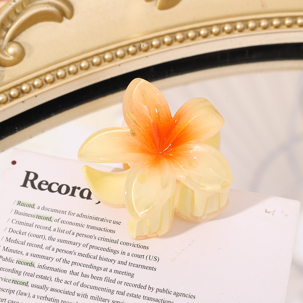 5/3/2 Uds. Pinzas para el cabello de flores para mujer, estilo bohemio, 4cm, pinzas para el cabello con forma de flor de huevo, pasadores, horquillas para niñas, accesorios para el cabello para niños: S / Verde