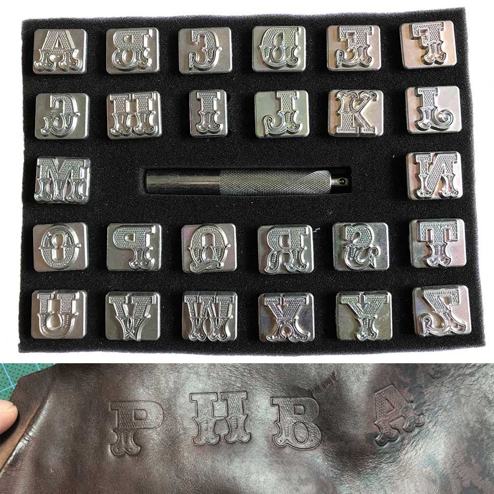 Carving Leder Kunst Alphabet Set Buchstaben Stempel Handmade Langlebig Metall DIY Werkzeug JS21
