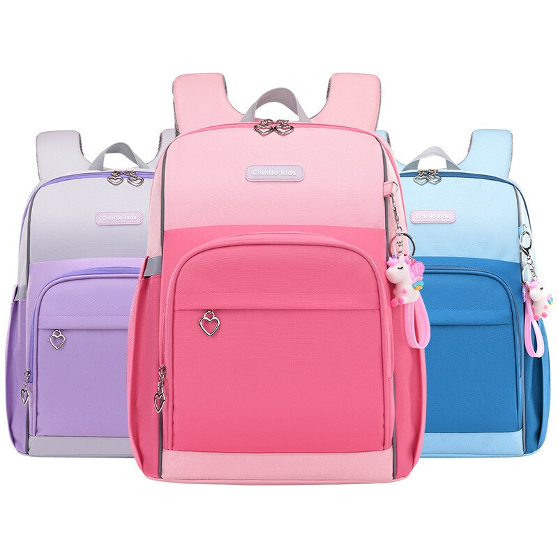 OYIXINGER Nylon Rucksack Atmungs Schul Für Primäbetreffend Studenten freundlicher Wasserdichte Junge Für Teenager Mädchen Patchwork Rucksack