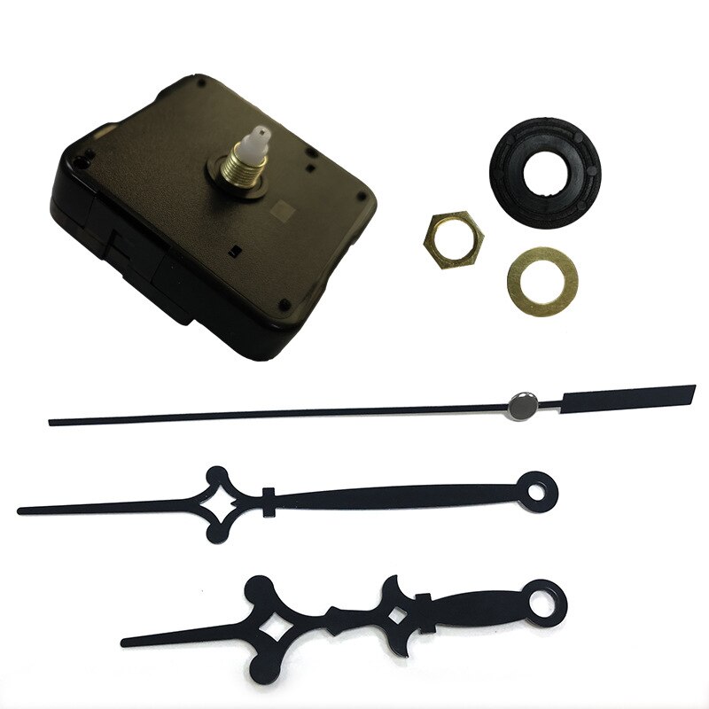Cute DIY Clock механизм для часов Black Metal Needles Silent Clock Movement Replace Accessories Clockwork Fittings Metal Hook
