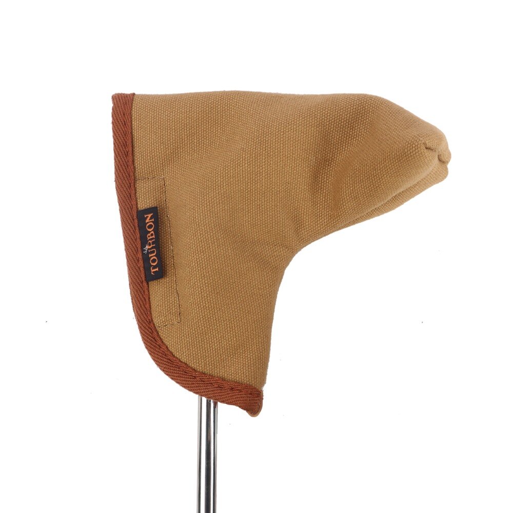 Tourbon Vintage Canvas Golf Club Head Pouch Carrier Fleece Gevoerde Bescherming Pouch Putter Cover Holder Tassen