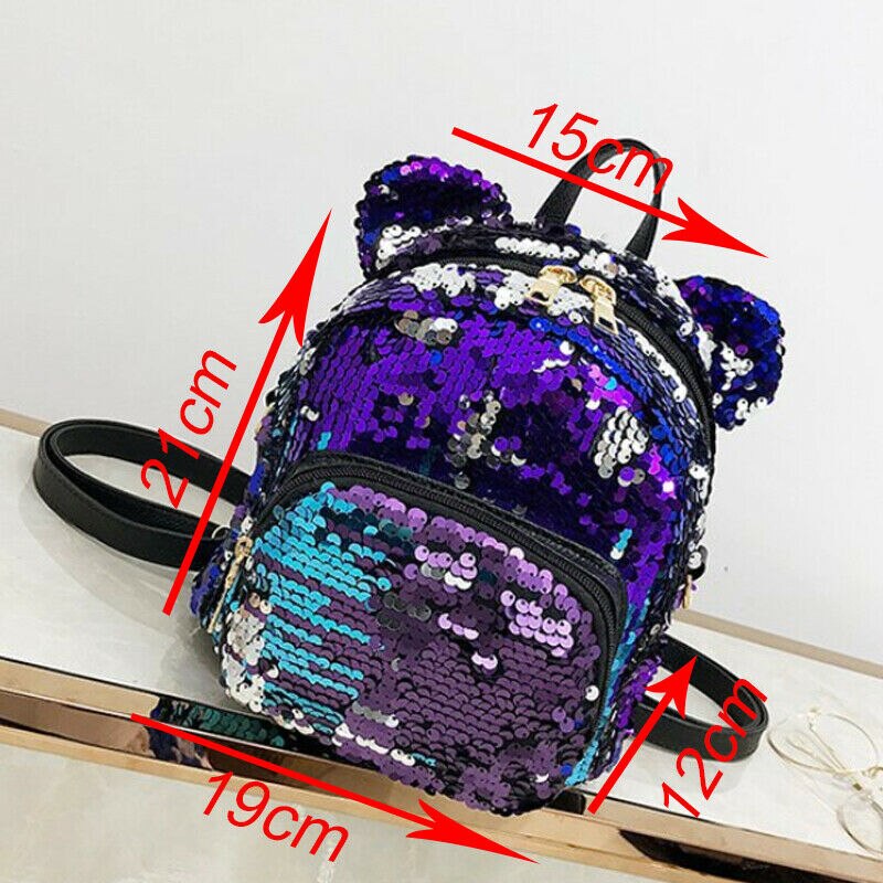 Women Girls Velvet Mini Backpack School Bags Small Travel Rucksack Shoulder Bag
