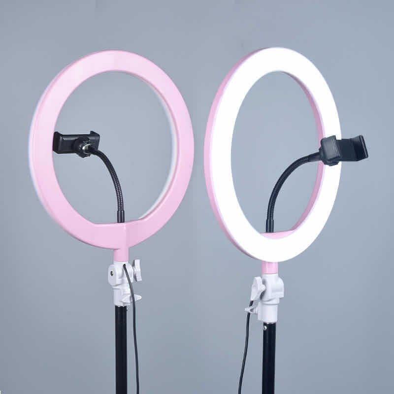 Photography LED Selfie Ring Light Dimmable Camera Phone Ring Lamp 10inch With Clip Fill Light For Makeup Video Live Studio