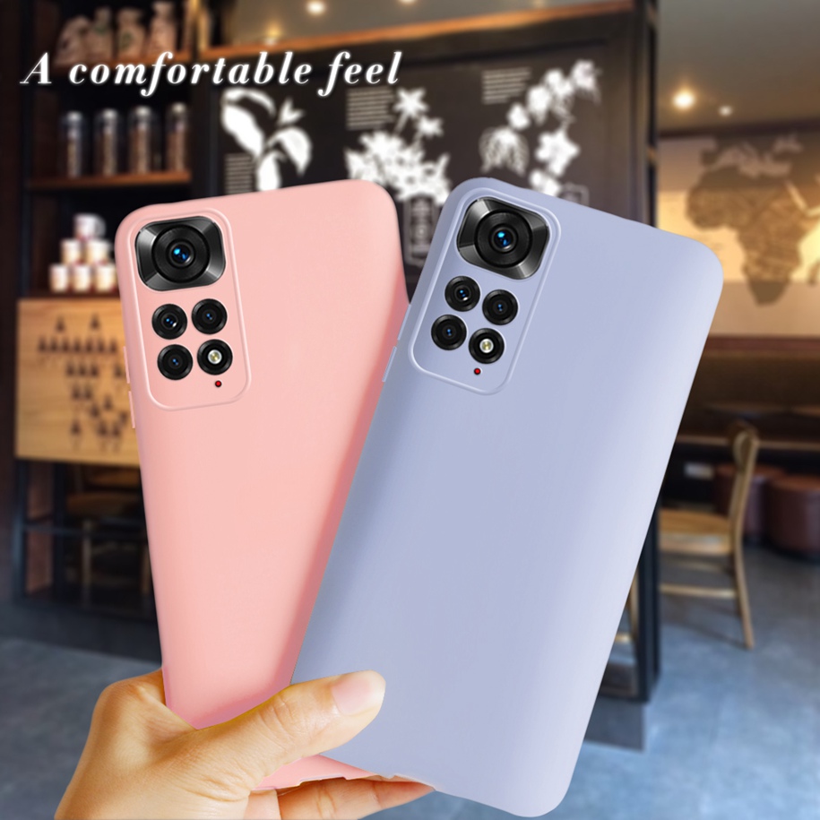 Voor Xiaomi Redmi Note 11 Global Case Leuke Vloeibare Siliconen Telefoon Cover Voor Xiaomi Redmi Opmerking 11 2022 Note11 11S Zachte Funda Bumper