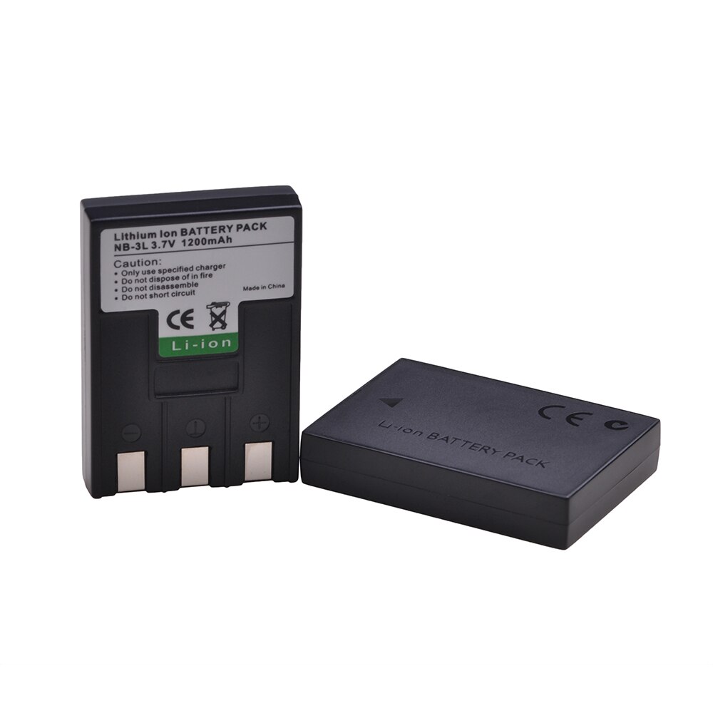 2pcs 1200mAh NB-3L NB3L NB 3L Battery for Canon PowerShot SD10 SD20 SD40 SD550 SD500 SD100 SD110, IXUS IIs II, NB-3LH Battery
