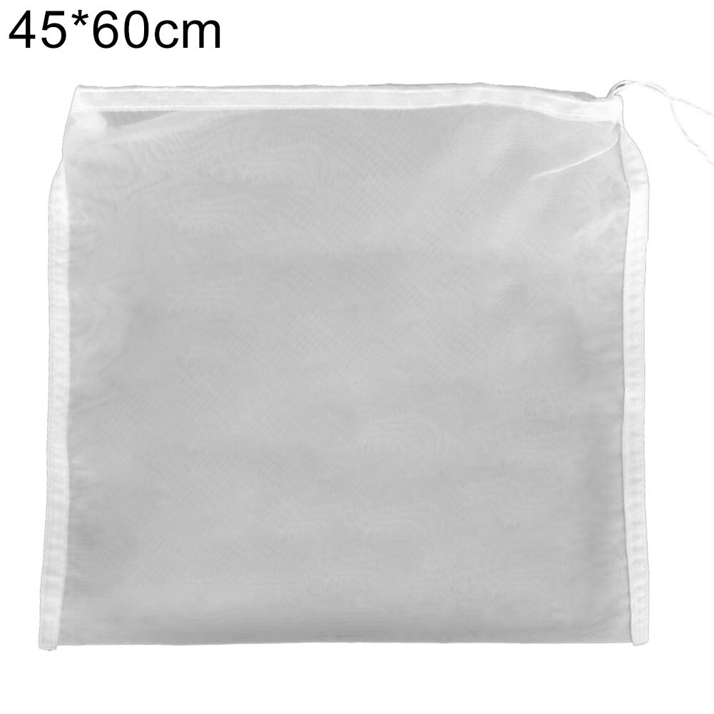 5 stk hjemmelavet øl filterpose brygning kogende kaffe vin nylon mesh net stamme urt væske filterpose køkken tilbehør: 45 x 60cm