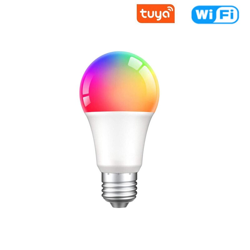 Tuya smart lyspære 15w zigbee 3.0 wifi  e27 fargerik rgbcw dimbar 85-265v smart home led lampe kompatibel alexa google home: 1 stk wifi versjon