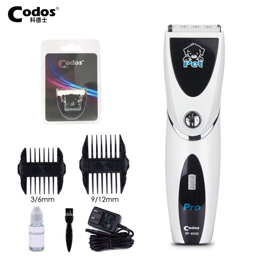 Codos CP-8000 Dog Hair Trimmer Pet Hair Clippers Pets Dogs Ceramic Blades Haircut Shaver Machine Cat Animal Hair Clipper: Add 1pcs Blade