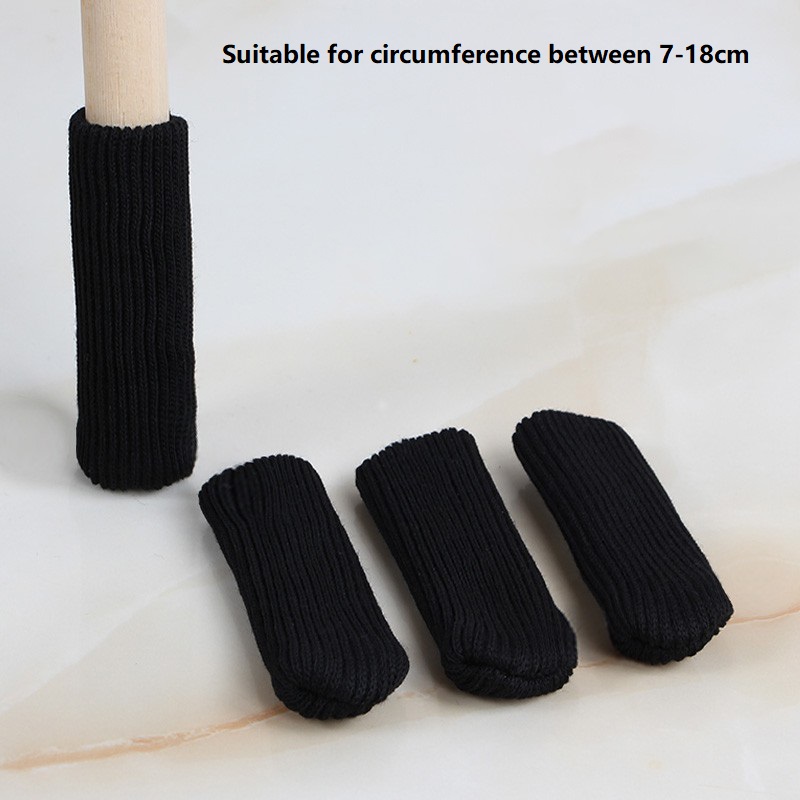 24 Pcs Black Premium Chair Leg Socks Protectors Fits Most Leg Shapes High Elastic Bar Stool Leg Covers: black