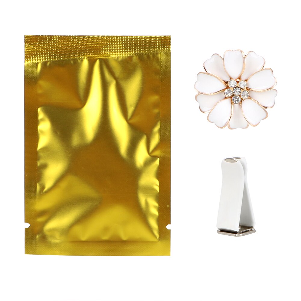 1 stk bil blomst luftfrisker fast duft auto dekorasjon interiør tilbehør auto uttak duftende parfyme klipp bil-styling: Hvit