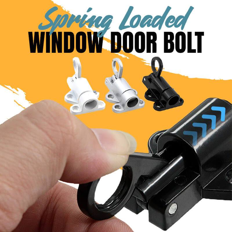 Aluminum Alloy Door Latch Lock Spring Loaded Window Door Bolt Gate Pull Ring Bounce Home Security Latch Hasp Sliding Lock