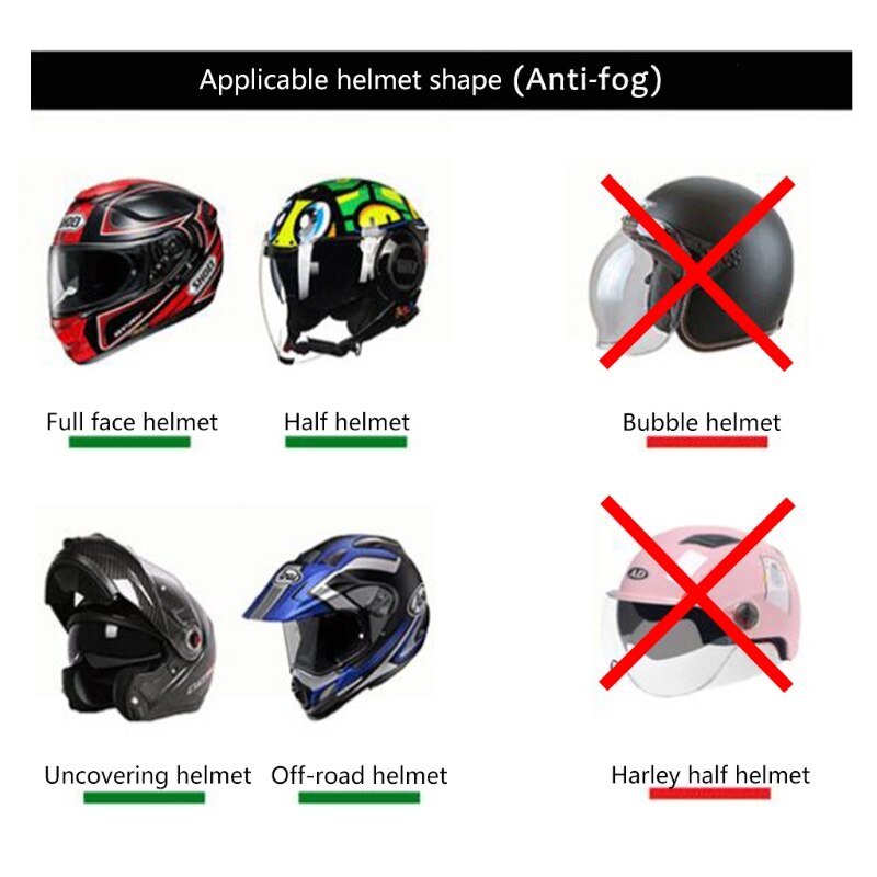 Universal motorcykel hjelm valgfri klar regntæt film anti regn klar anti-tåge patch skærm til  k3 k4 ax8 ls2 hjc mt hjelme