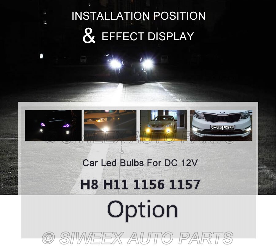 1X H8 H11 1156 1157 Nebel Licht 92 SMD 4014 Auto Led-leuchten Lampe Für DC 12V Weiß Blau eis blau Gelb Rot Rosa