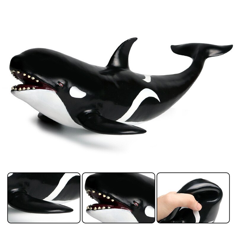 Zachte Rubber Simulatie Marine Diermodel Speelgoed Kinderen Killer Whale Shark Giant Tand Haai Grote Witte Haai Pop Ornament