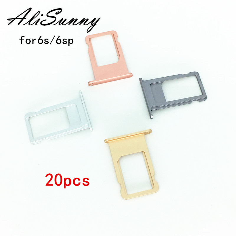AliSunny 20pcs SIM Card Tray Holder for iPhone 6S Plus 6SP 4.7'' SIM Card Adapter Replacement Parts