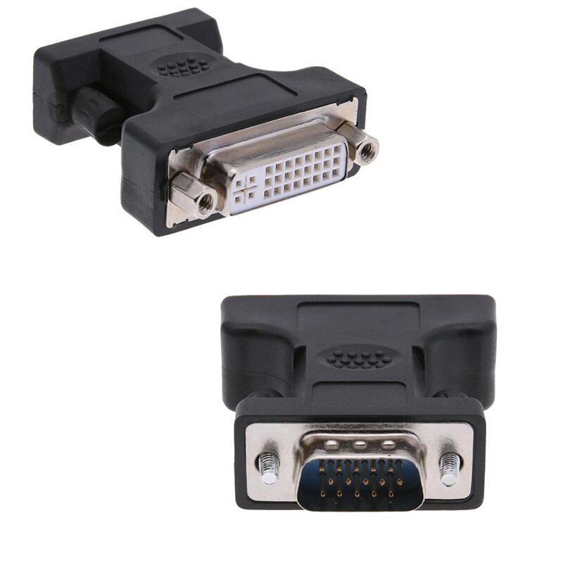24+5Pin DVI Female to 15Pin VGA Male Cable Extender Adapter Connector for for PC Computer HDTV CRT Monitor Projector Converter