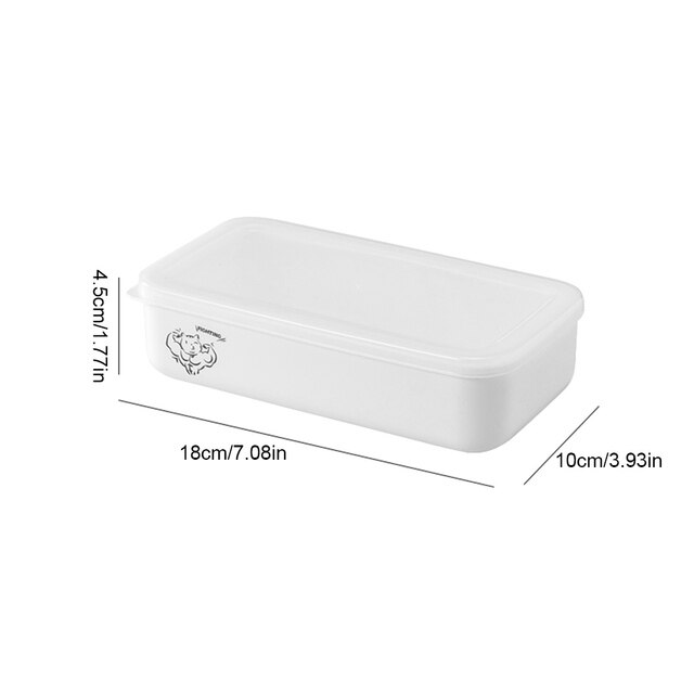 Plastic Storage Box Reusable Non-toxic Meat Food Container Organizer with Airtight Lid Freezer Microwave Oven Safe: 18x10x4.5cm
