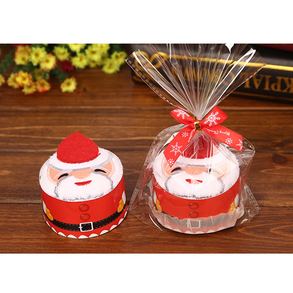 1 kpl cupcake joulupyyhkeet joulupukki lumiukko joulukuusipyyhe puuvilla superpehmeä pyyhejuhla