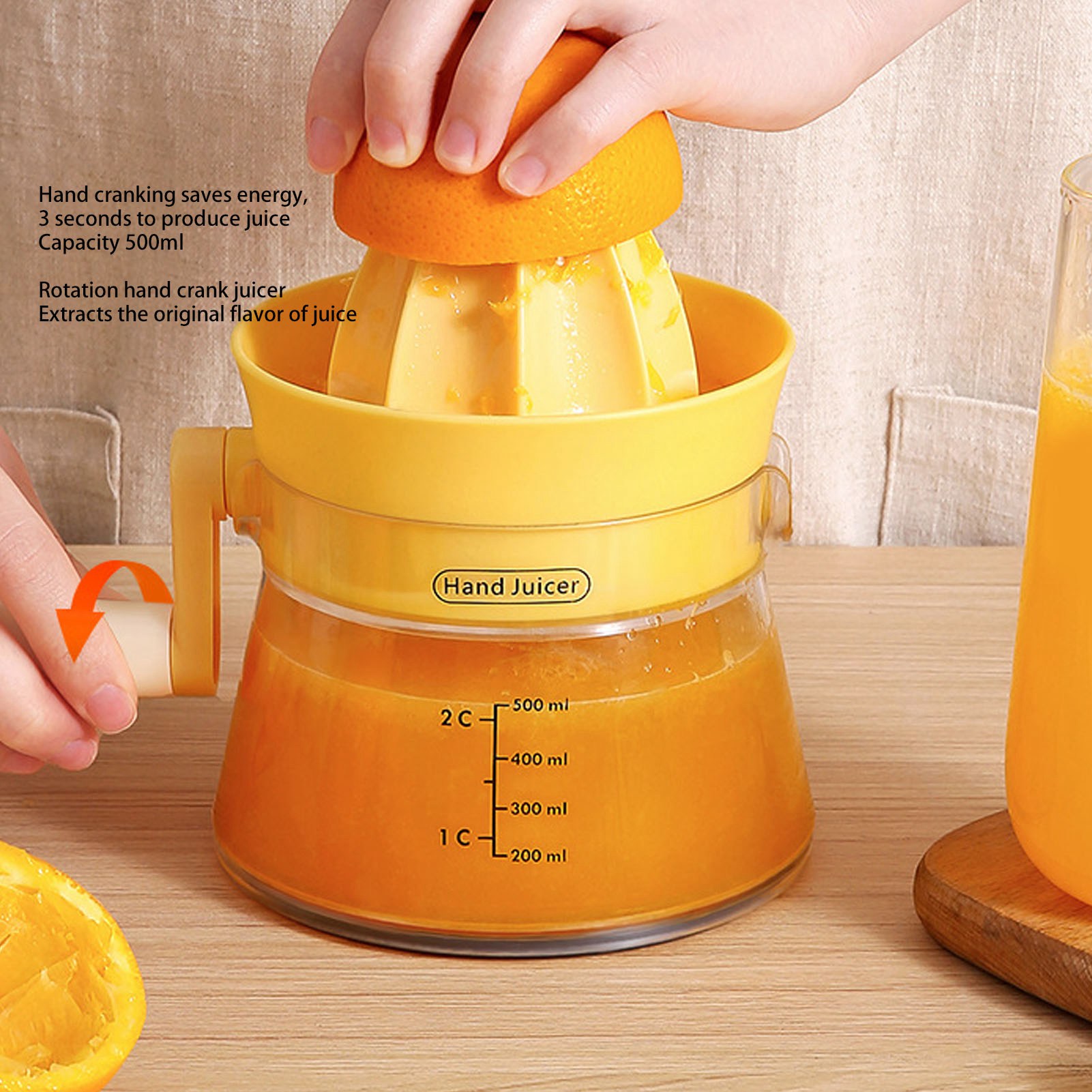 Handpers Multifunctionele sinaasappel-citroenpers Handmatige draagbare citruspers Keuken Handmatige citruspers