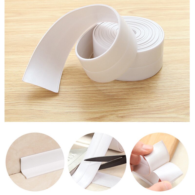 White Multi-purpose Self-adhesive PVC Repair Waterproof Bonder Tape Sealing Strip Sink Bathroom Wall Corner Sticker Tapes