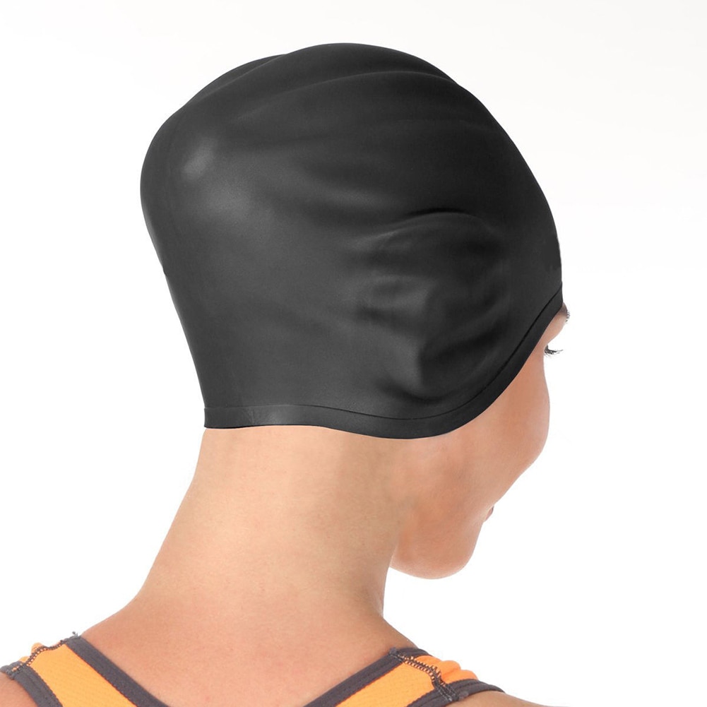 Silicone Waterproof Swimming Caps Protect Ears Long Hair Sports Swim Pool Hat Swimming Cap Adults Men Women Pure Color hat