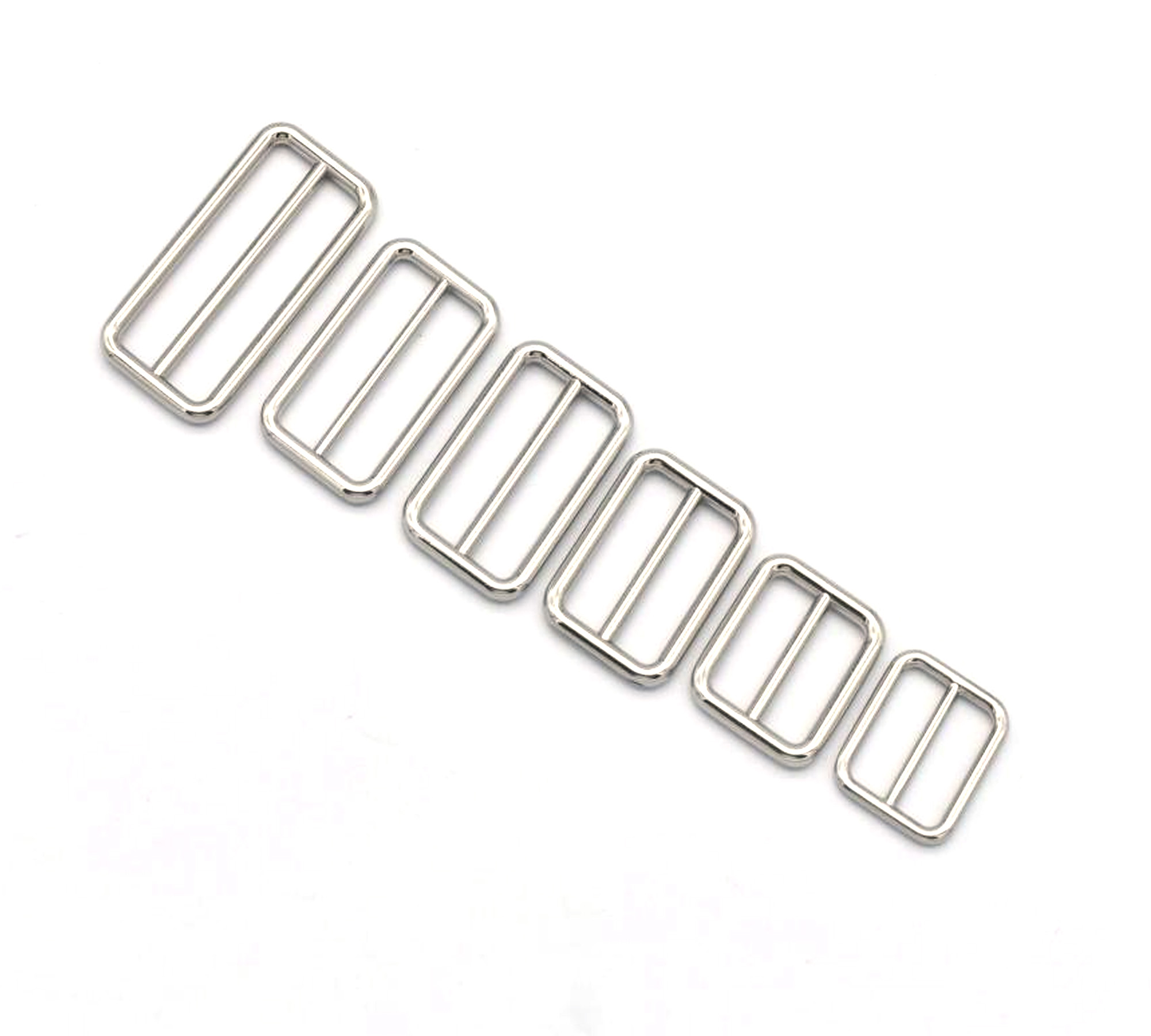 Rectangular Adjustable Webbing Slider Heavy Metal Adjuster Triglides Slide Buckle for Backpack Waist Bag DIY Accessories