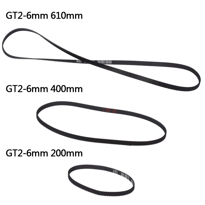 GT2 Closed Loop Timing Belt Rubber 110/122/158/200/400/610/1220mm 2GT BELT width 6mm suitably GT2 pulley for 3d printer parts