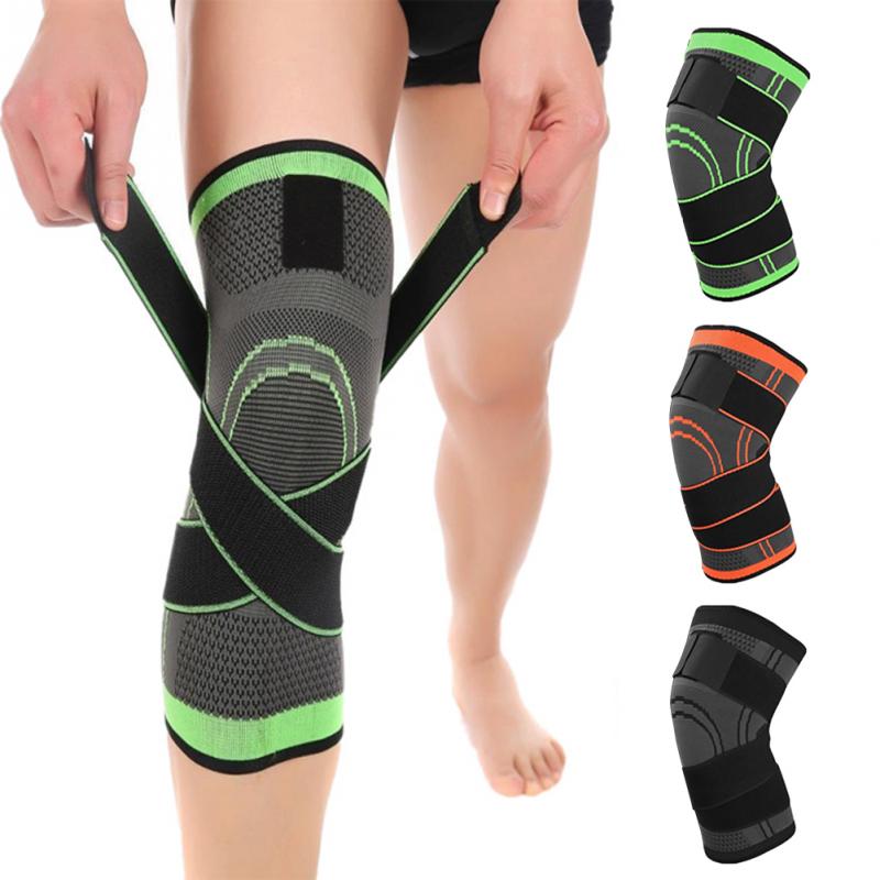 1Pcs Ondersteuning Kniebeschermers Professionele Sport Kneepad Ademende Bandage Knie Bescherming Knie Ondersteuning Protector TXTB1